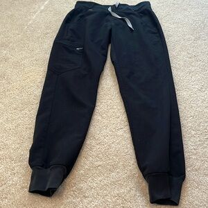 Figs XS black jogger scrub pant